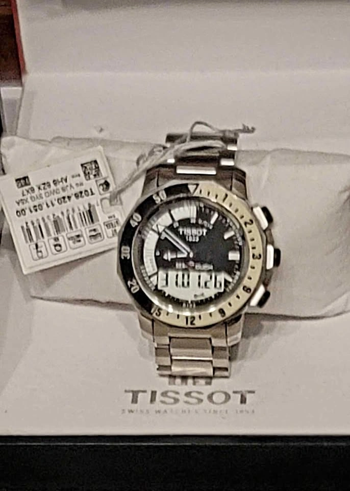 RARE Tissot Sea Touch Chronograph White Dial Men's Watch