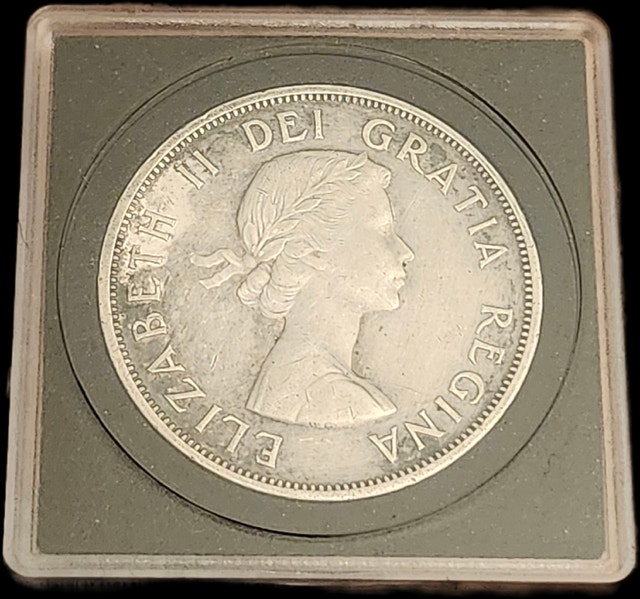 1958 Canadian Silver "Death" Dollar - photo 2