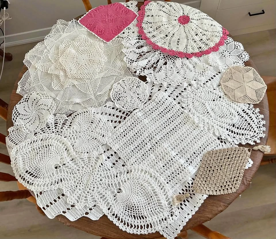 22 Piece Crochet Doily Collection