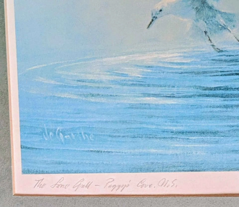 "Lone Gull" William Degarthe Signed Seascape Lithograph - photo 3