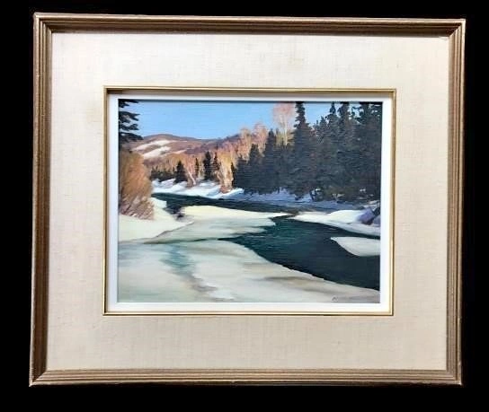Bruce Heggtveit, "Spring Laurentians". Oil Painting Winter Lands