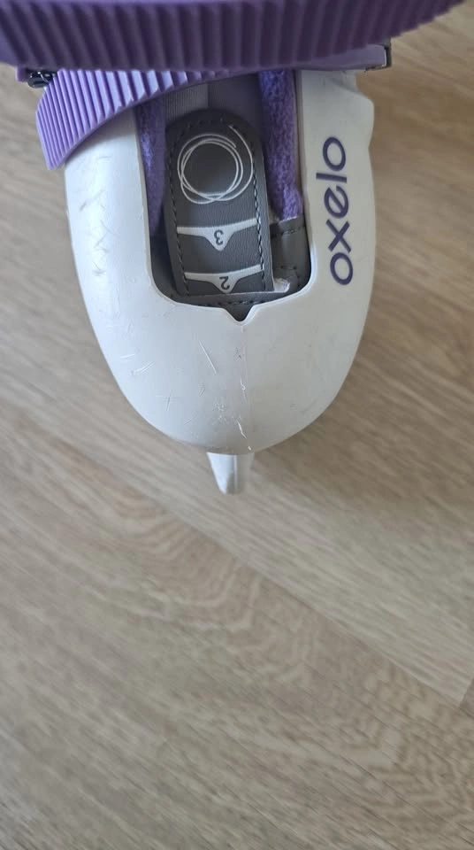 White Purple Kids Adjustable Ice Skates - photo 3