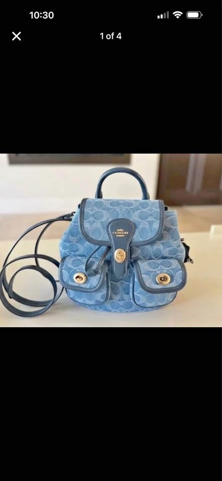 Authentic Coach Denim mini backpack