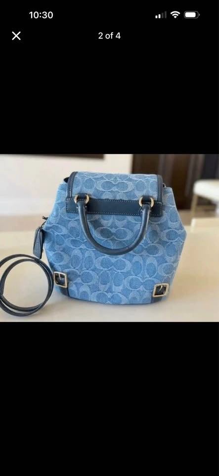 Authentic Coach Denim mini backpack - photo 2