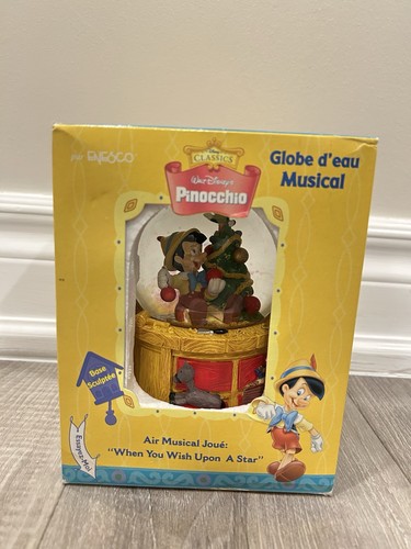 RARE Disney Enesco Pinocchio Snow Globe 533521 When You Wish Upo