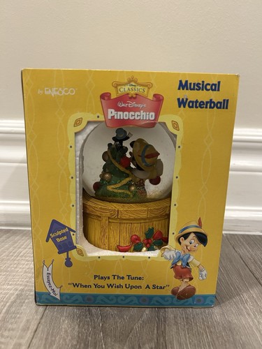 RARE Disney Enesco Pinocchio Snow Globe 533521 When You Wish Upo - photo 2