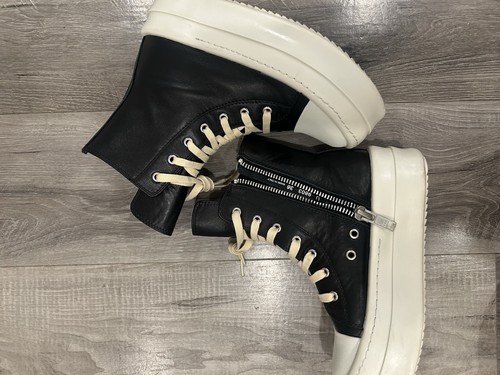 Rick Owens Mega Bumper High Top Black Milk EU 36 US 6 Authentic