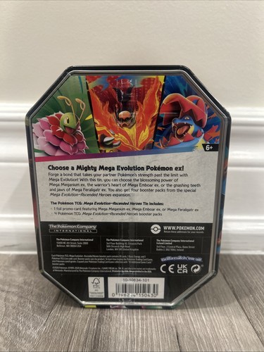 Pokemon - Mega Evolution Tin - Ascended Heroes - Mega Emboar ex - photo 2