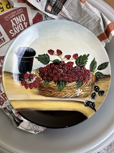 Vintage Raymond Waites Toyo Hand Painted Fruit Berry Plates 10” - photo 2