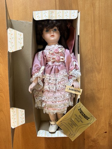 1989 Seymour Mann Samantha & Dawn Porcelain Dolls Lot of 2