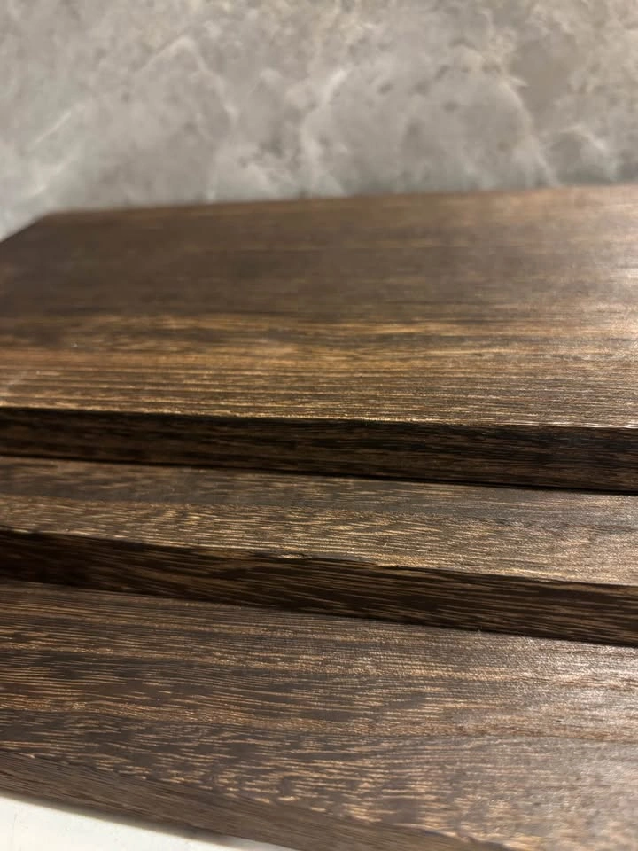 New Set of 3 Dark Wood Floating Wall Shelves - photo 3