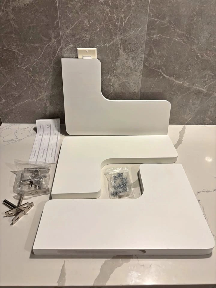 New Floating Corner Shelves Set of 3 white