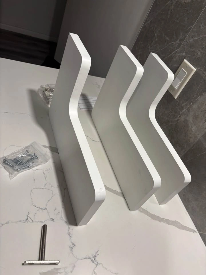 New Floating Corner Shelves Set of 3 white - photo 5