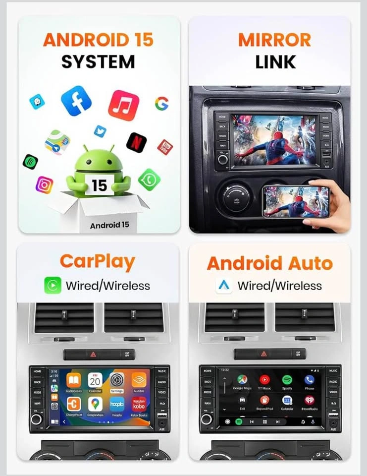 7” Car Radio CarPlay Screen for Dodge Charger/Challenger/Ram - photo 4