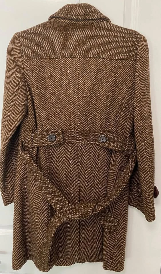 Ann Taylor LOFT Women's Brown Wool Tweed Winter Coat ~ Size 4 Pe - photo 5