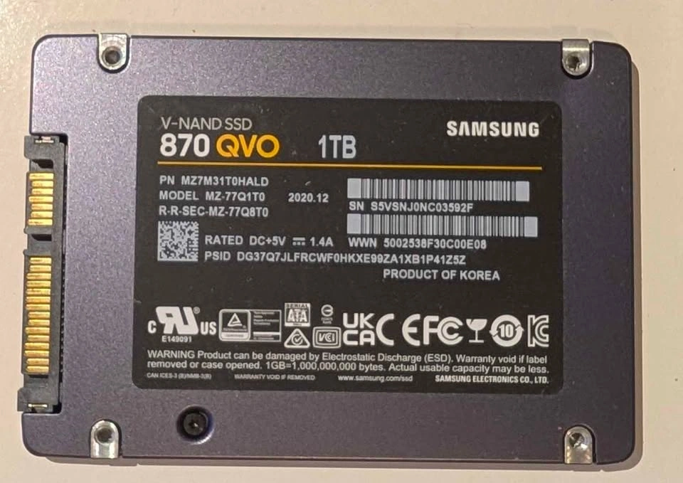 Samsung 870 QVO 1TB 2.5" sata SSD - photo 2
