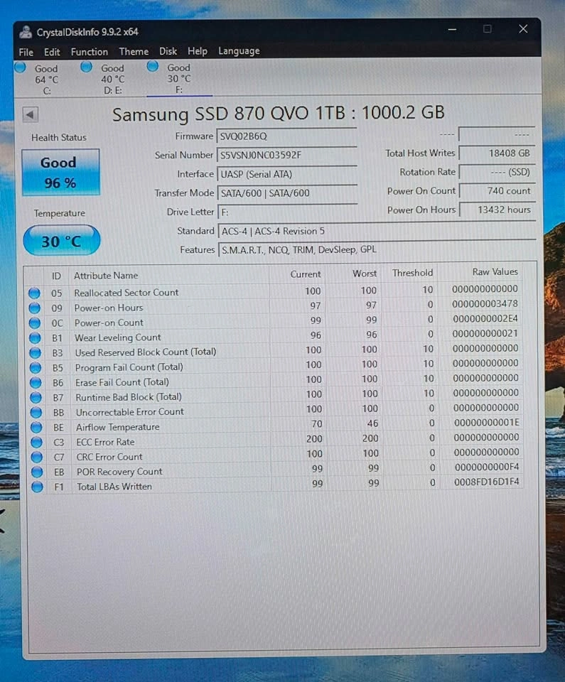 Samsung 870 QVO 1TB 2.5" sata SSD - photo 3