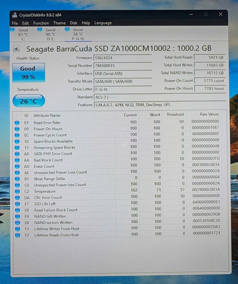 Seagate Barracuda 1TB sata SSD - photo 2