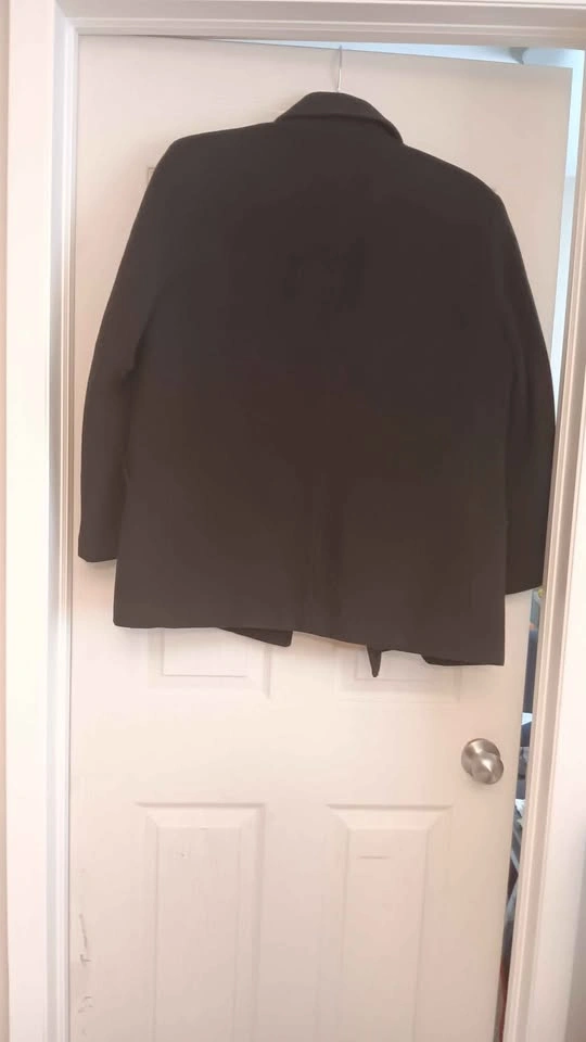 Mens Wool Blend Pea Coat - Large - photo 4
