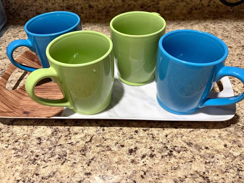 Food Storage Containers, tray and Ceramic Mugs