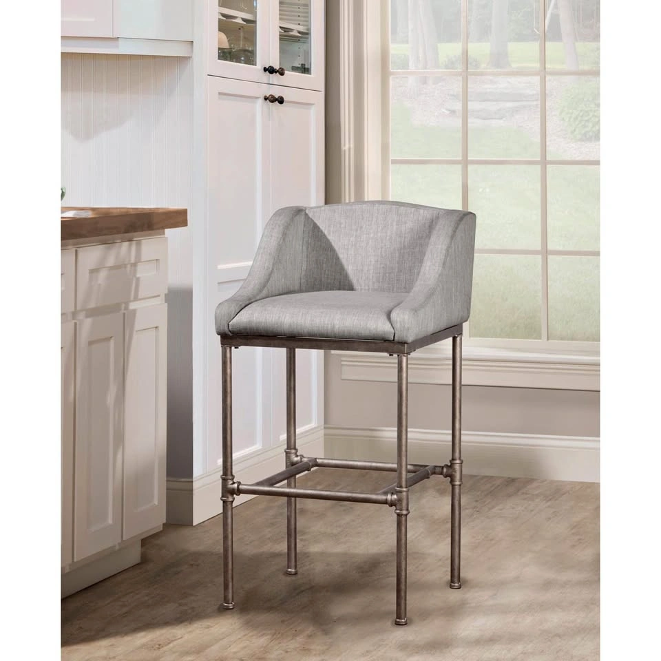 Hillsdale Dillon Counter Height Stool – Light Gray / Textured Si