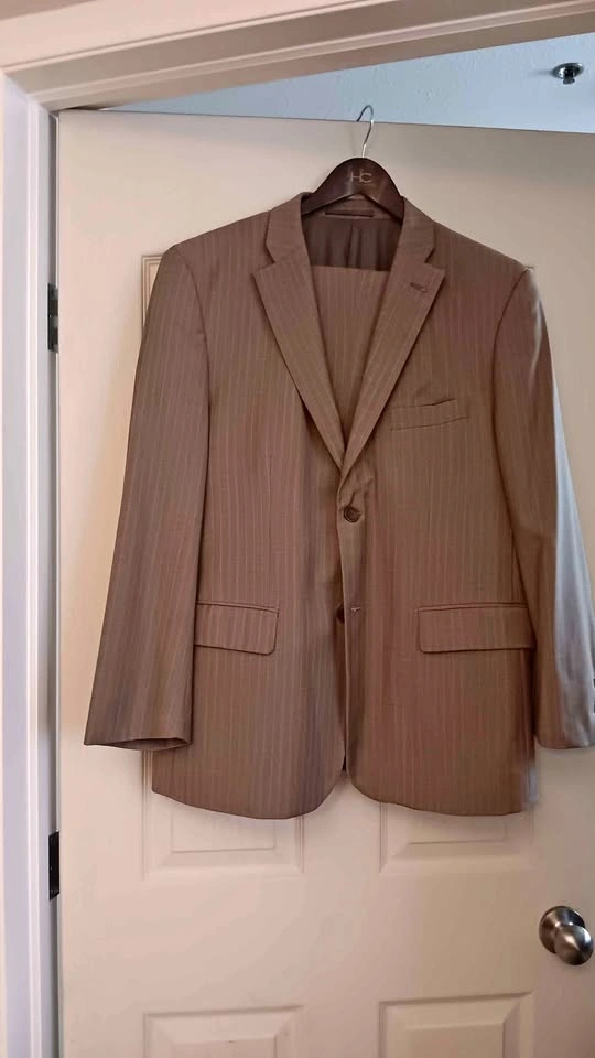 Mens Wool Two Piece Suit Size 36 Short