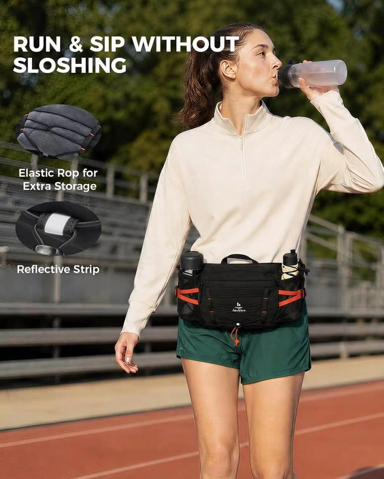 Fanny Pack with 2 Water Bottle Holder for Women Men, Waist Bag - photo 4