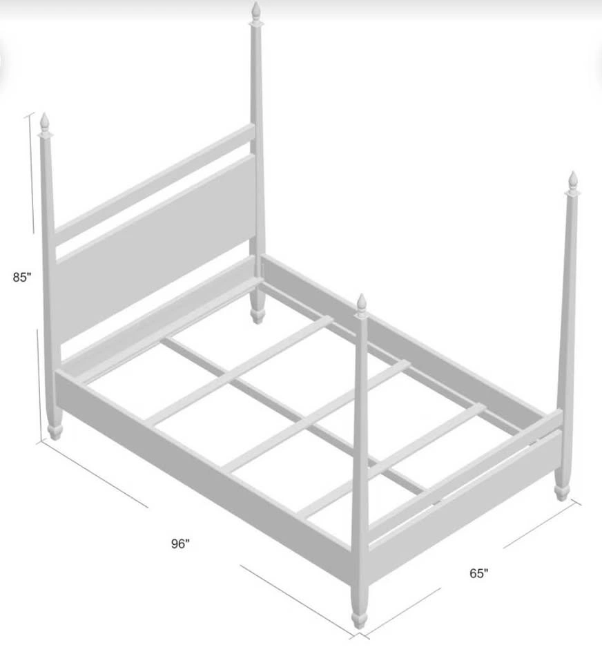 Venice Solid Wood Four Poster Bed - photo 2
