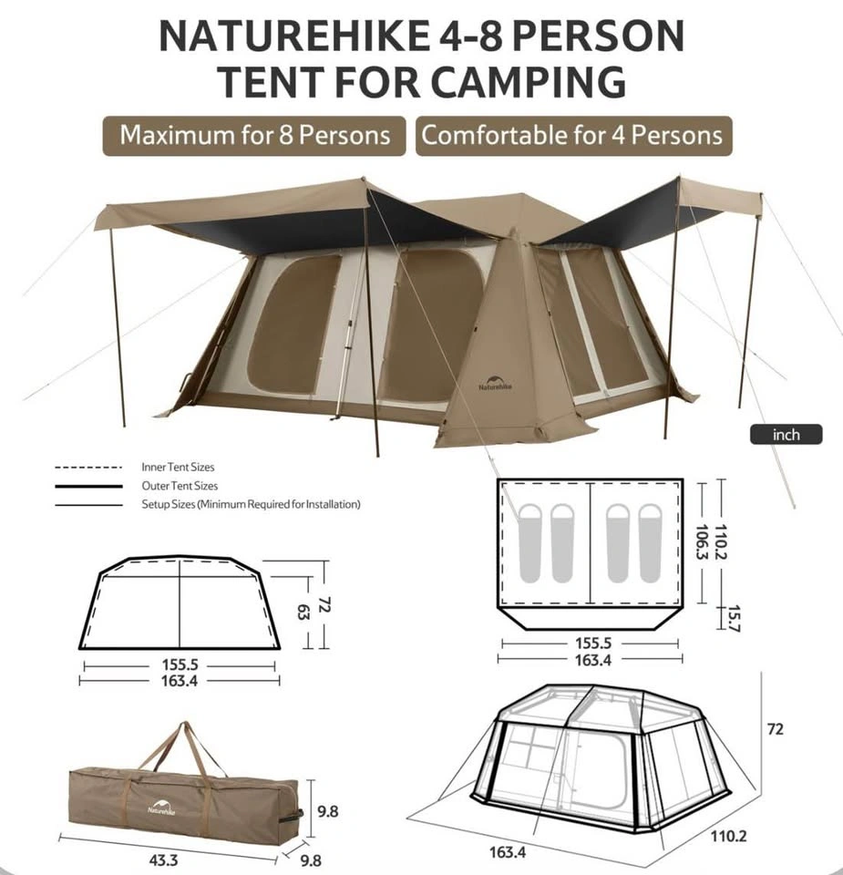 Naturehike Village 13 Instant Tent 4-8 Person – New/Open Box - photo 5