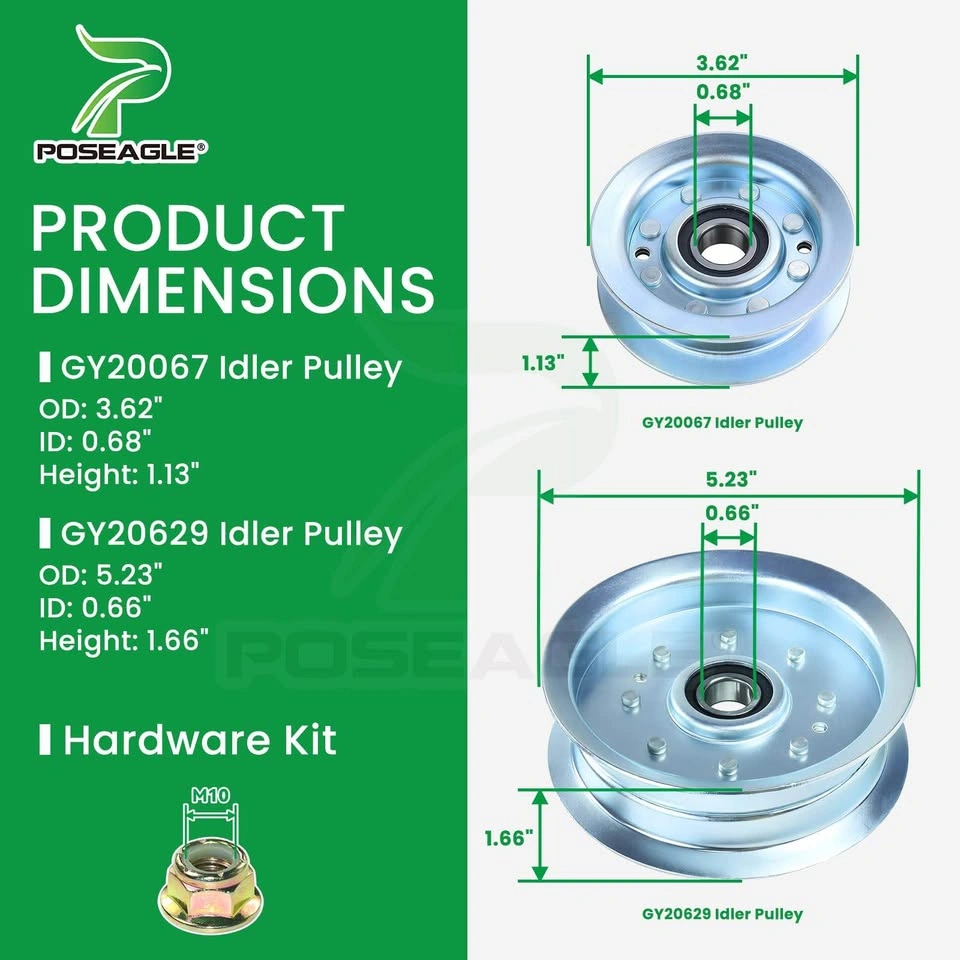 POSEAGLE 48” Deck Rebuild Kit for John Deere D140 E140 E170 - photo 4