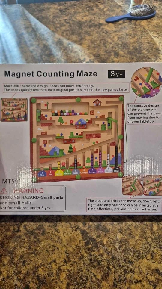 Magnet counting maze