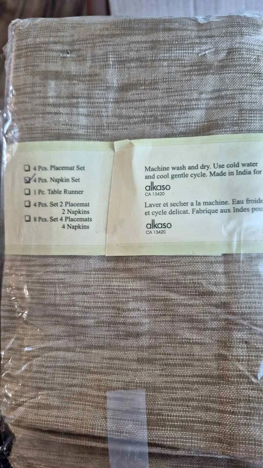 12 pc neutral cloth napkins