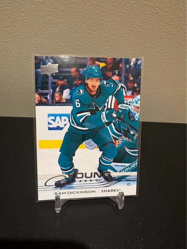 Upper Deck Sam Dickinson Young Guns Outburst Hockey Card - photo 3