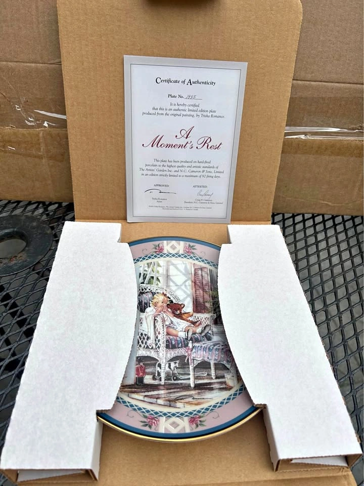 Trisha Romance Limited Edition Collector Plates - original boxes