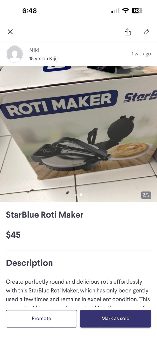 StarBlue Roti Maker