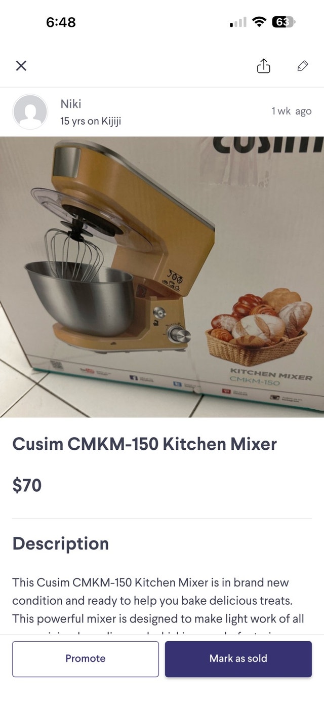 Cusim Kitchen Mixer CMKM-150