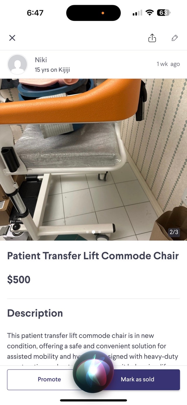 Patient Transfer Lift Commode Chair - photo 2