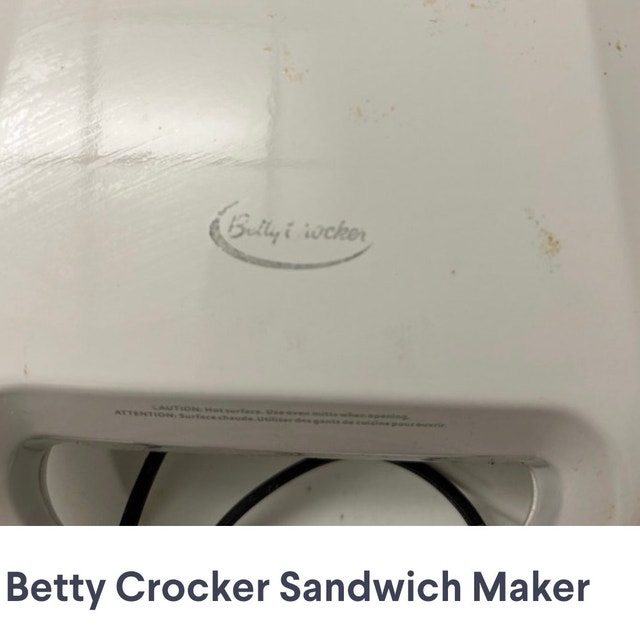 Betty Crocker Sandwich Maker