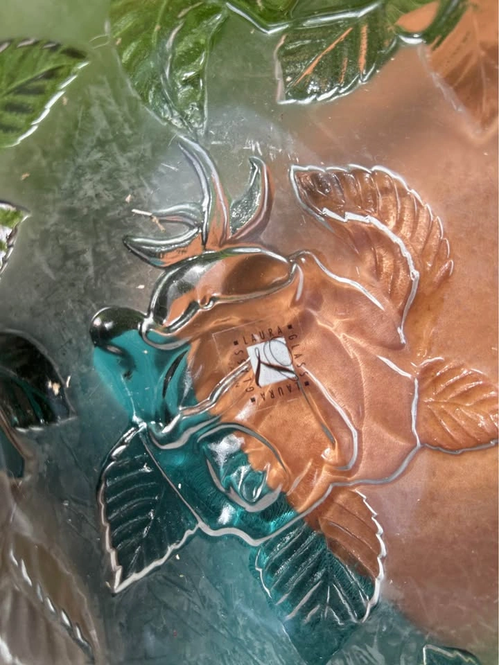 Vintage Laura Glass Rose Baskets & 3D Rose Bowl – 3 Pieces - photo 2