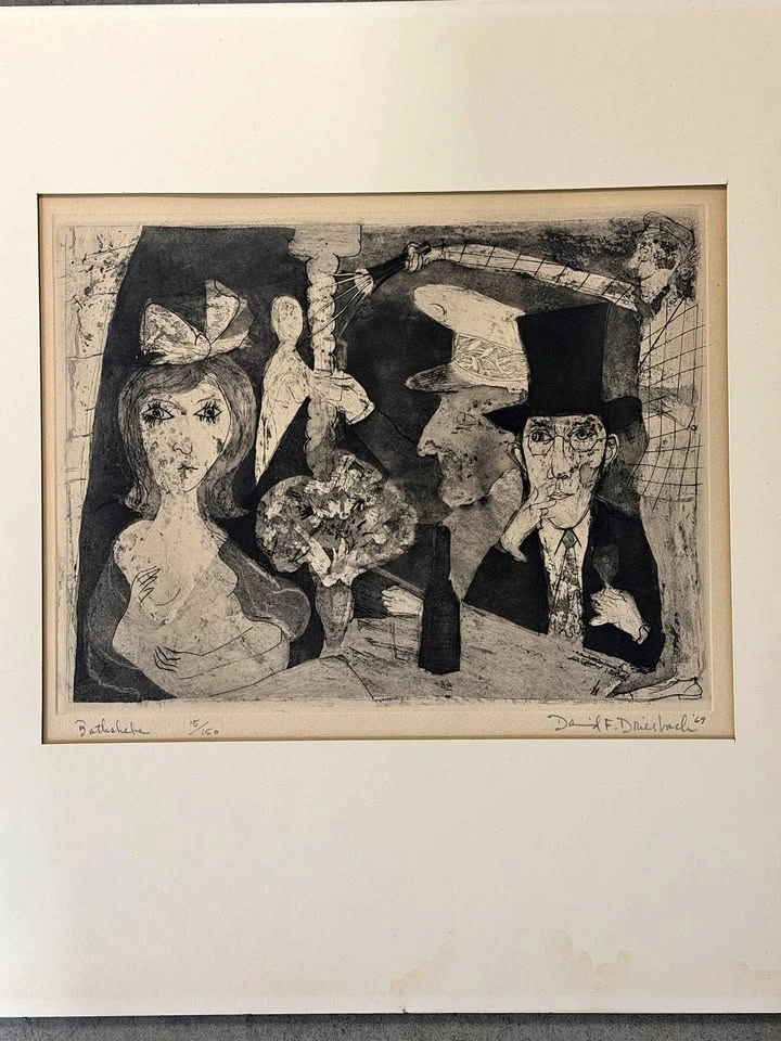 Original David F. Driesbach 'Bathsheba' Signed Etching 15/150