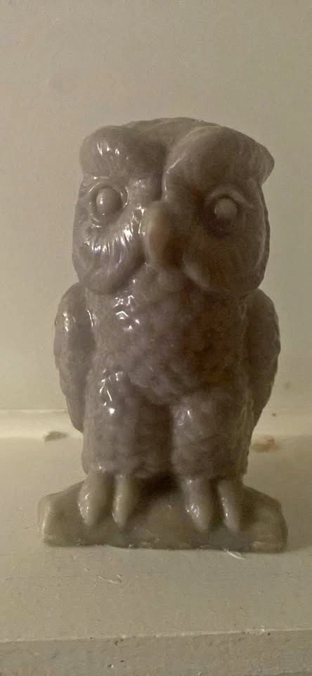 Vintage owl candle