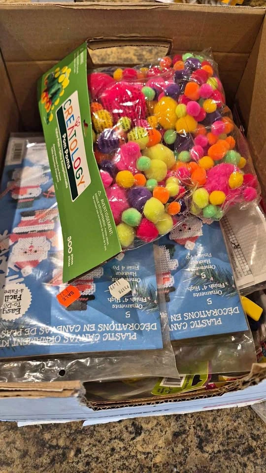 Mixed box teacher/craft stuff