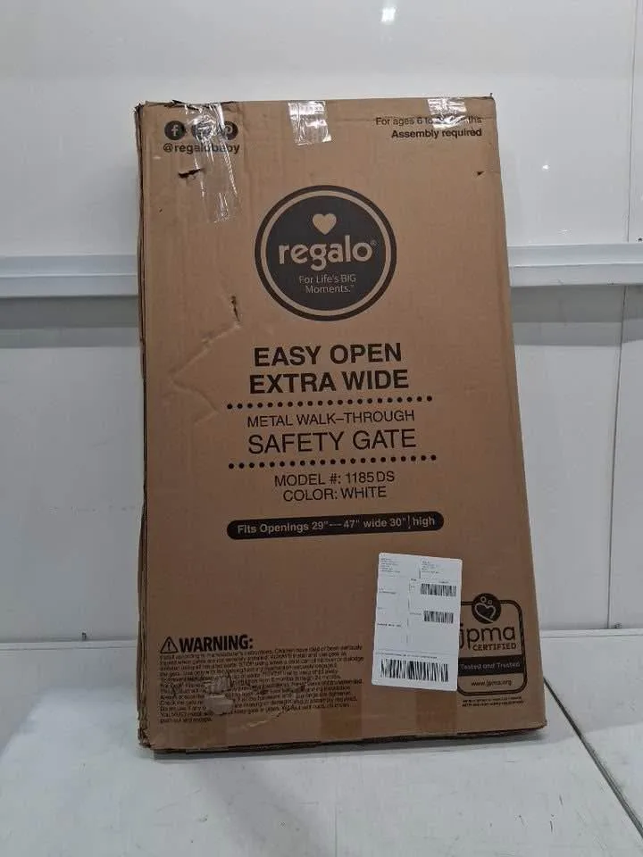 NEW PRESSURE MOUNT REGALO EXTRA WIDE SAFETY GATE image indicator(2)