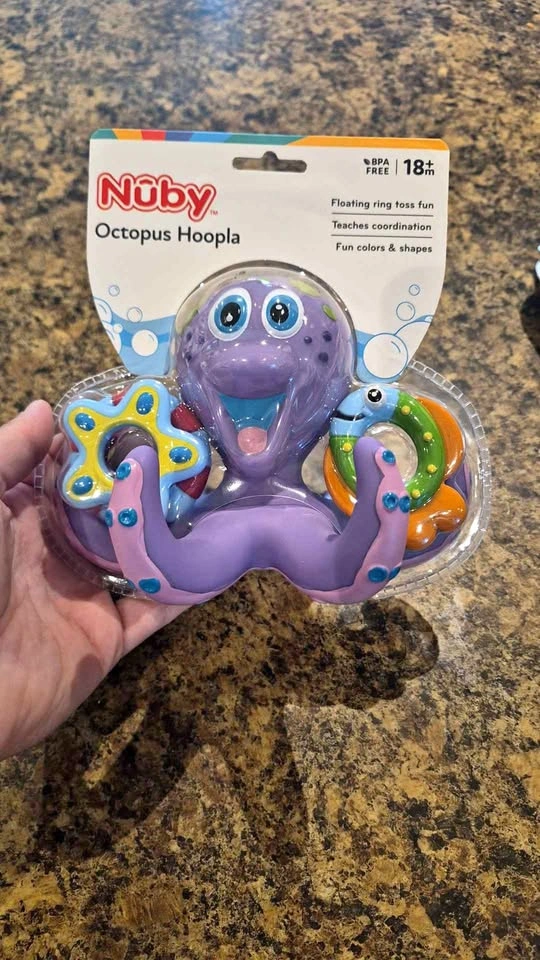Baby octopus ring toss game
