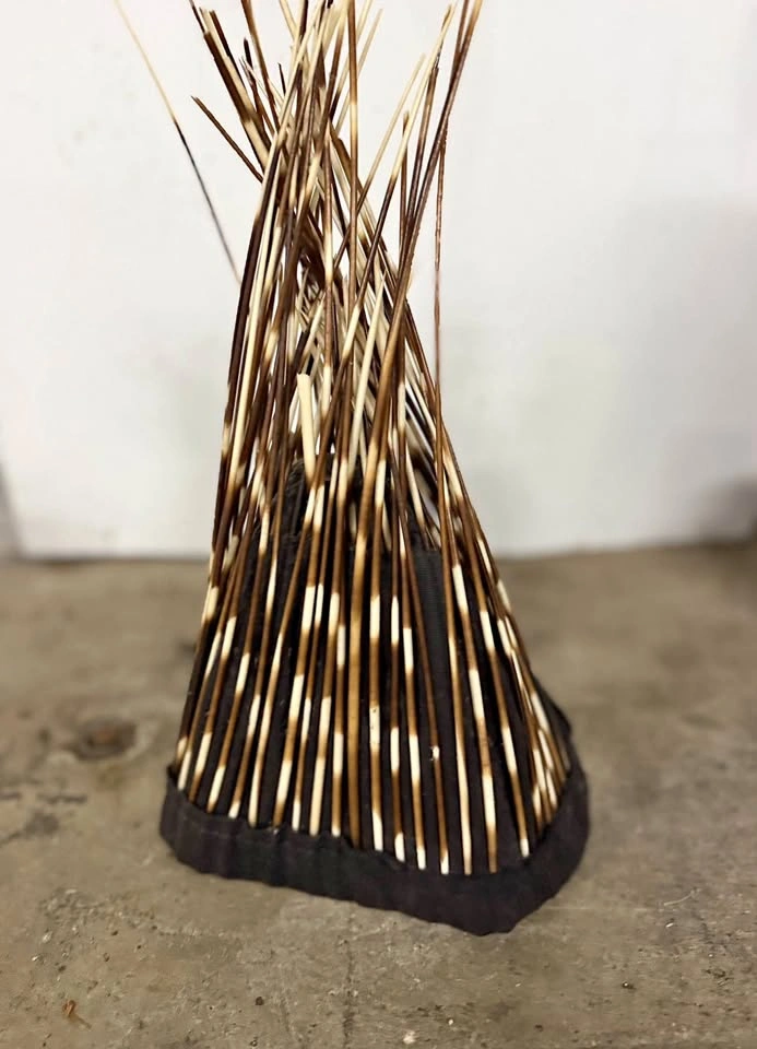 Rare Ndebele Porcupine Quill Headdress from Zambia