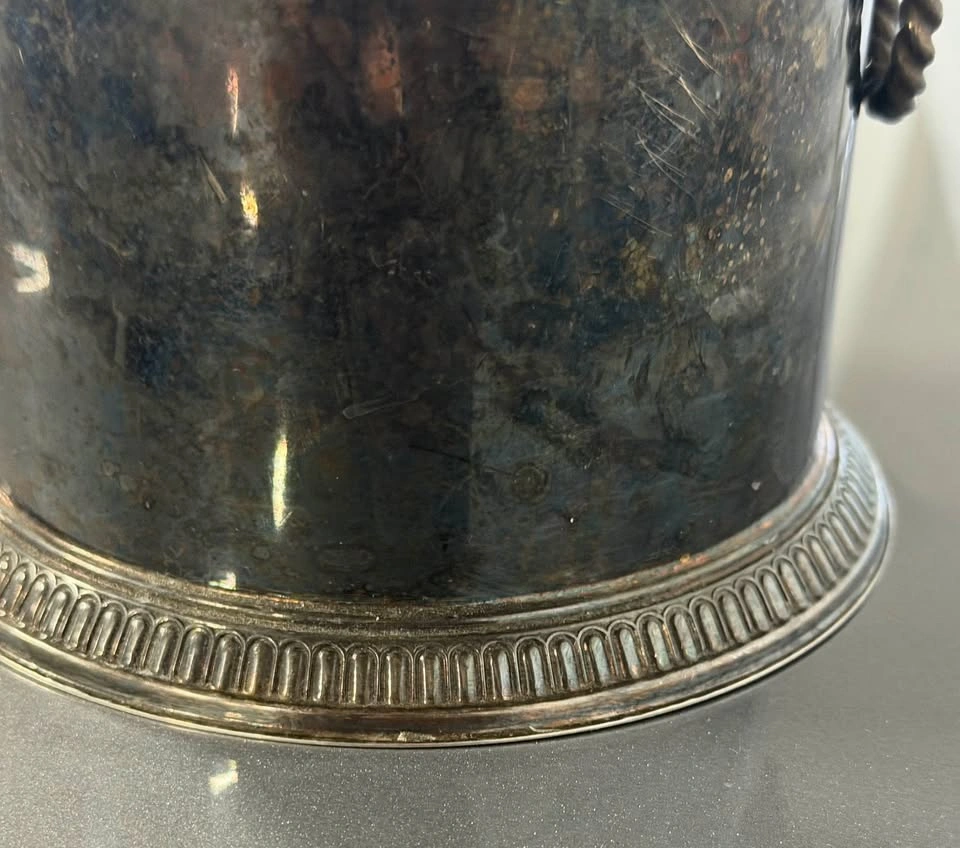 Vintage Silver-Plated Ice Bucket with Lion Head Handles - photo 3