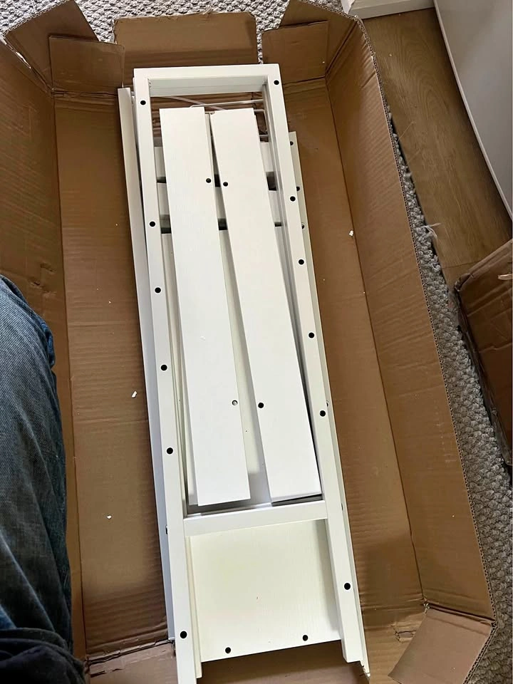 AS-IS White Over-The-Toilet Bathroom Storage Unit - photo 4
