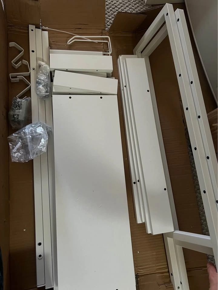 AS-IS White Over-The-Toilet Bathroom Storage Unit - photo 2