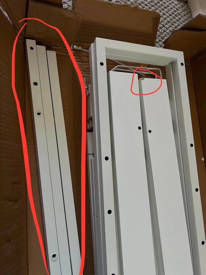 AS-IS White Over-The-Toilet Bathroom Storage Unit - photo 3