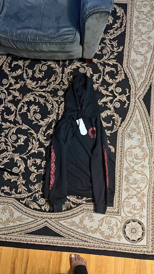 Chrome Hearts Red Floral / Horseshoe Zip-Up / Pullover Hoodie